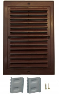 KRATKA WENTYLACYJNA 14X21KOMIN SKOŚNA BRĄZ RAMKA