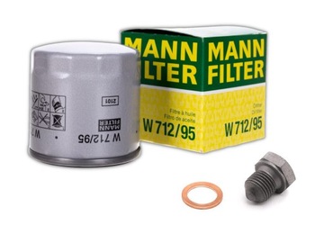 MANN FILTR OLEJU+ŚRUBA SPUST VW GOLF 7 1.2 1.4 TSI