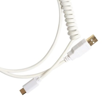 Спиральный кабель USB C типа C V2 заменяется белой механической клавиатурой