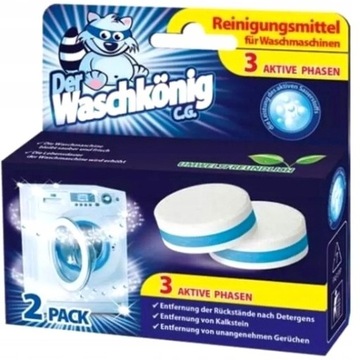 Waschkonig tabletki do czyszczenia pralki 2 szt DE