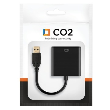 CO2 PRZEJŚCIÓWKA USB 3 HDMI ADAPTER KABEL HUB KONWERTER FULL HD 1080P 60HZ