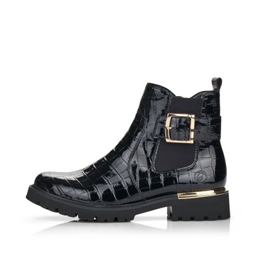 RIEKER - REMONTE damskie buty, botki czarne D8684