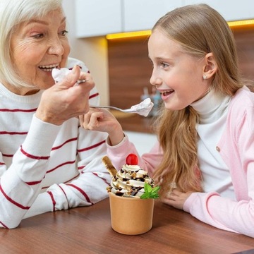 KUBKI PAPIEROWE KRAFT EKO BIODEGRADOWALNE 320ML50SZT DESERY