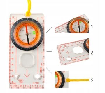 QBEST картографический компас. Прозрачный пластинчатый компас.