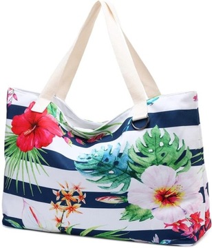 ПЛЯЖНАЯ СУМКА XXL НА МОЛНИИ, РАЗНОЦВЕТНАЯ, БОЛЬШАЯ ВМЕСТИТЕЛЬНОСТЬ