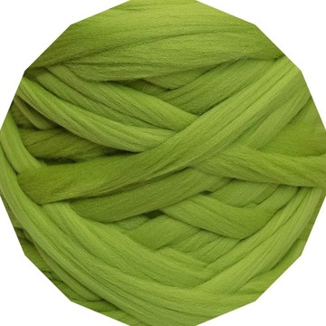 Wełna czesankowa czesanka * JASNY ZIELONY * 100g