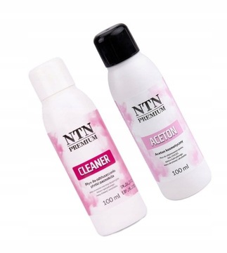 Zestaw płynów do paznokci 2x100ml CLEANER + ACETON