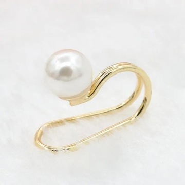 Новые U-образные серьги-клипсы со звездами и жемчугом и бриллиантами без пирсинга, простые E