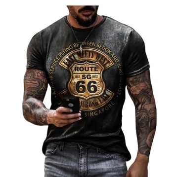 Koszulka męska T-shirt wzór 3D