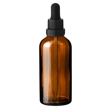 Butelka szklana brązowa 100 ml z pipetą 5 sztuk
