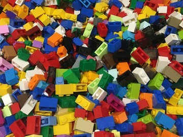 lego brick 1x2 100 g około 125 sztuk