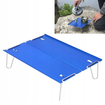 MINI STOLIK TURYSTYCZNY SKŁADANY KEMPINGOWY BLUE