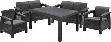 MEBLE OGRODOWE RATTAN CORFU FIESTA GRAFIT KETER