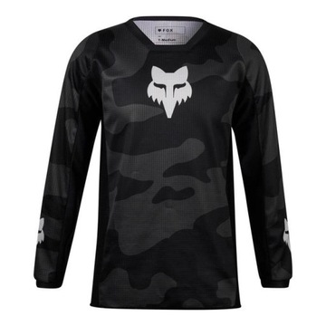 Bluza cross dziecięca FOX JUNIOR 180 BNKR BLACK CAMO czarny szary GRATISY