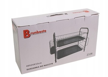 ПОДДОН ДЛЯ СУШКИ ПОСУДЫ 2X ГОРИЗОНТАЛЬНЫЙ МЕТАЛЛ. ЧЕРНЫЙ