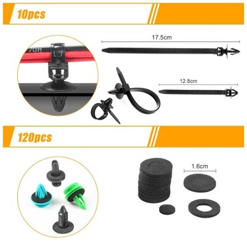 1240 ШТ. ЗАЖИМЫ ЗАЖИМЫ АВТОМОБИЛЬНЫЕ ШПИЛЬКИ ДЛЯ АВТОМОБИЛЬНОЙ ОБИВКИ 5x ИНСТРУМЕНТЫ