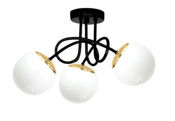LAMPA SUFITOWA DO SALONU,DORA II ZŁOTO 5-302K LED