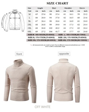 Men's Autumn and Winter High Neck Knit Sweater Sli