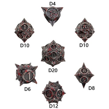 НАБОР MORGENZTERN ИЗ 7 МЕТАЛЛИЧЕСКИХ КУБИКОВ ДЛЯ РПГ