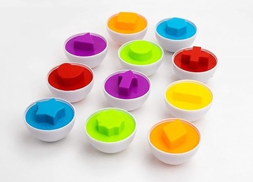 ЦВЕТНАЯ ПАЗЛ-СОРТИРОВКА ЯИЦ МОНТЕССОРИ СООТВЕТСТВУЙТЕ УЗОРАМ ЦВЕТА ФОРМЕ