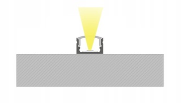 Profil do Taśm LED aluminiowy NATYNKOWY 1m + KLOSZ
