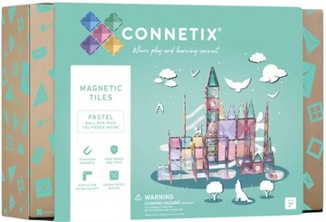 CONNETIX BUILDER МАГНИТНЫЕ БЛОКИ PASTEL BALL RUN BUILODROME 106 EL.