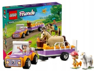 KLOCKI LEGO FRIENDS PRZYCZEPA NA KONIA I KUCYKA 42634