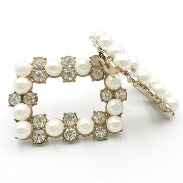 Prettyia, 1 пара пряжек для обуви, женские зажимы для обуви, брошь с хрустальным цветком