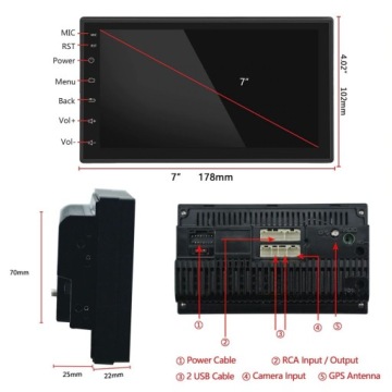 РАДИО 2DIN ANDROID USB BT GPS WIFI SPOTIFY BMW