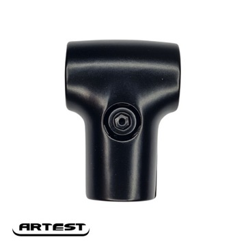 Черный Т-образный соединитель fi25 для трубы гардероба