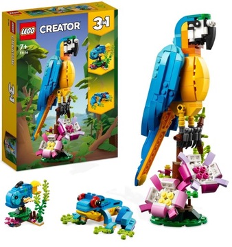 LEGO Creator 31136 Egzotyczna papuga 3w1 Prezent