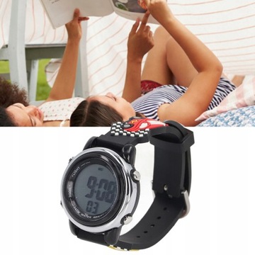 Цифровые часы для мальчиков с героями мультфильмов, водонепроницаемые