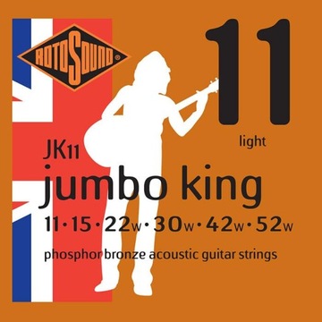 Struny do gitary akustycznej Rotosound JK11 11-52