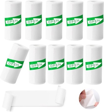 PAPIER TERMICZNY SAMOPRZYLEPNY DO DRUKARKA MINI ROLEK ZAPAS 57X25MM 10SZT