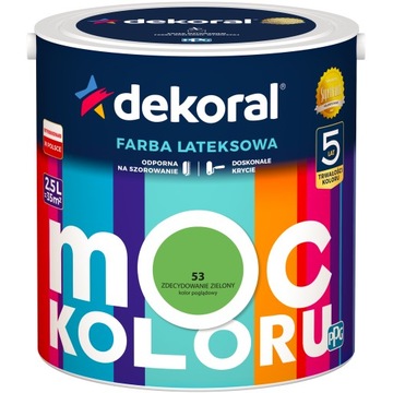 Farba do wnętrz DEKORAL 2,5L ZDECYDOWANIE ZIELONY