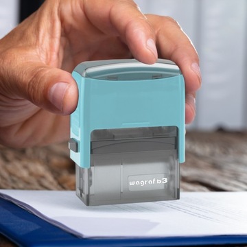 WAGRAF B3s ШТАМП ДЛЯ 6 СТРОК НАЗВАНИЕ КОМПАНИИ ОФИСНЫЙ ДИЗАЙН + ЛАСТИК