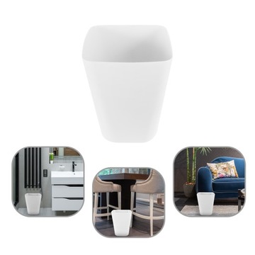 КВАДРАТНЫЙ ОТКРЫТЫЙ ОФИСНЫЙ МУСОРНИК, БЕЛЫЙ