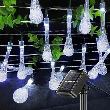 GIRLANDA SOLARNE OGRODU LAMPKI ZEWNĘTRZNE 100 LED