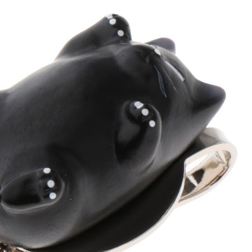 Маркер для мяча для гольфа, котенок, металлическое средство для обучения гольфу, забавный зажим для шляпы для гольфа, черный