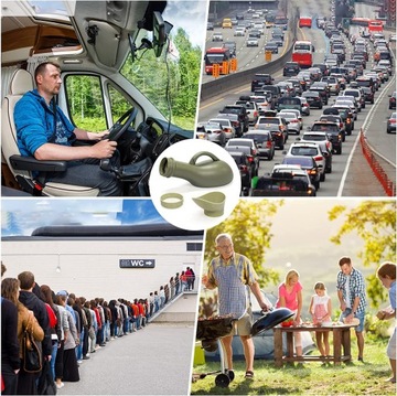 1 литр ПОРТАТИВНЫЙ писсуар УНИСЕКС, ПРОТЕЧНЫЙ, с КРЫШКОЙ