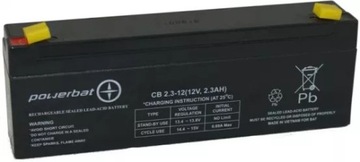Akumulator Powerbat 12 V 2,3 Ah