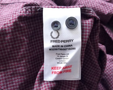 FRED PERRY M3258 MICRO GINGHAM SHIRT BUTTON DOWN Męska Koszula XL