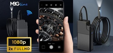 Endoskop Kamera Inspekcyjna 2x FHD WIFI 5m Warsztatowa do RUR SILNIKA LED