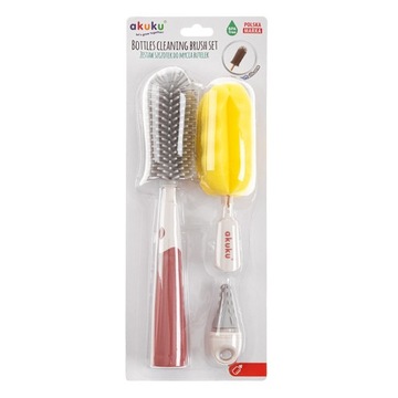 AKUKU SILICONE 3-в-1 ершик для соски-пустышки