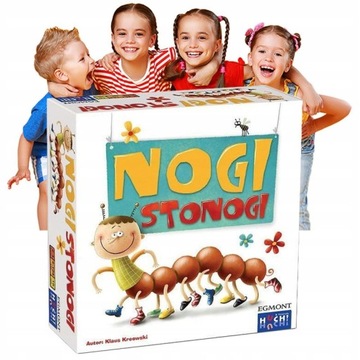 Gra PLANSZÓWKA na PREZENT dla Dziecka CIEKAWA Gra Rodzinna - Nogi Stonogi