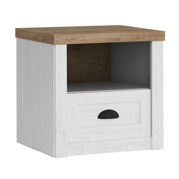 Szafka nocna biała + dąb z szufladą Prowansja / Provence