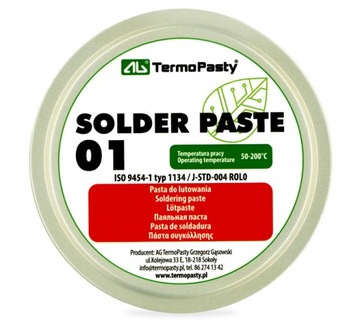 Pasta lutownicza do lutowania 100ml AG Termopasty ART.AGT-038