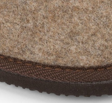 Ireshoes kapcie męskie filcowe pantofle brązowe wygodne naturalna wełna r.4