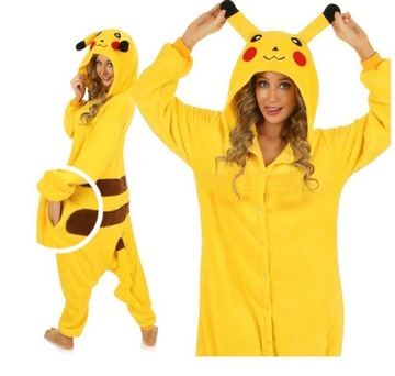 ONESIE PIŻAMA UNISEKS DRES KOMBINEZON PIKACHU rozm. L