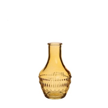 Szklany wazon świecznik 10 cm ocre